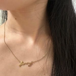 Gold veremil necklace-Jenny